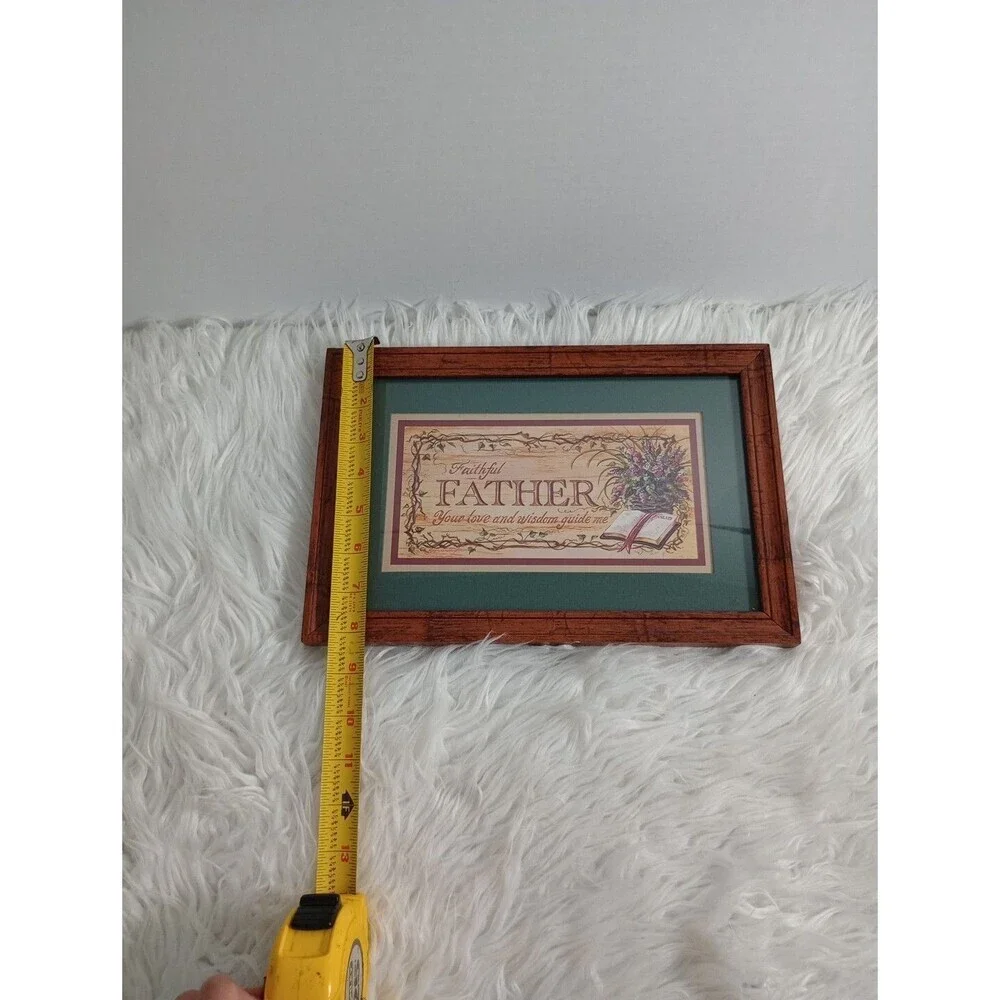 Vtg Home Interior Wood Frame Glass Picture Faithful Father by Márgi whittington